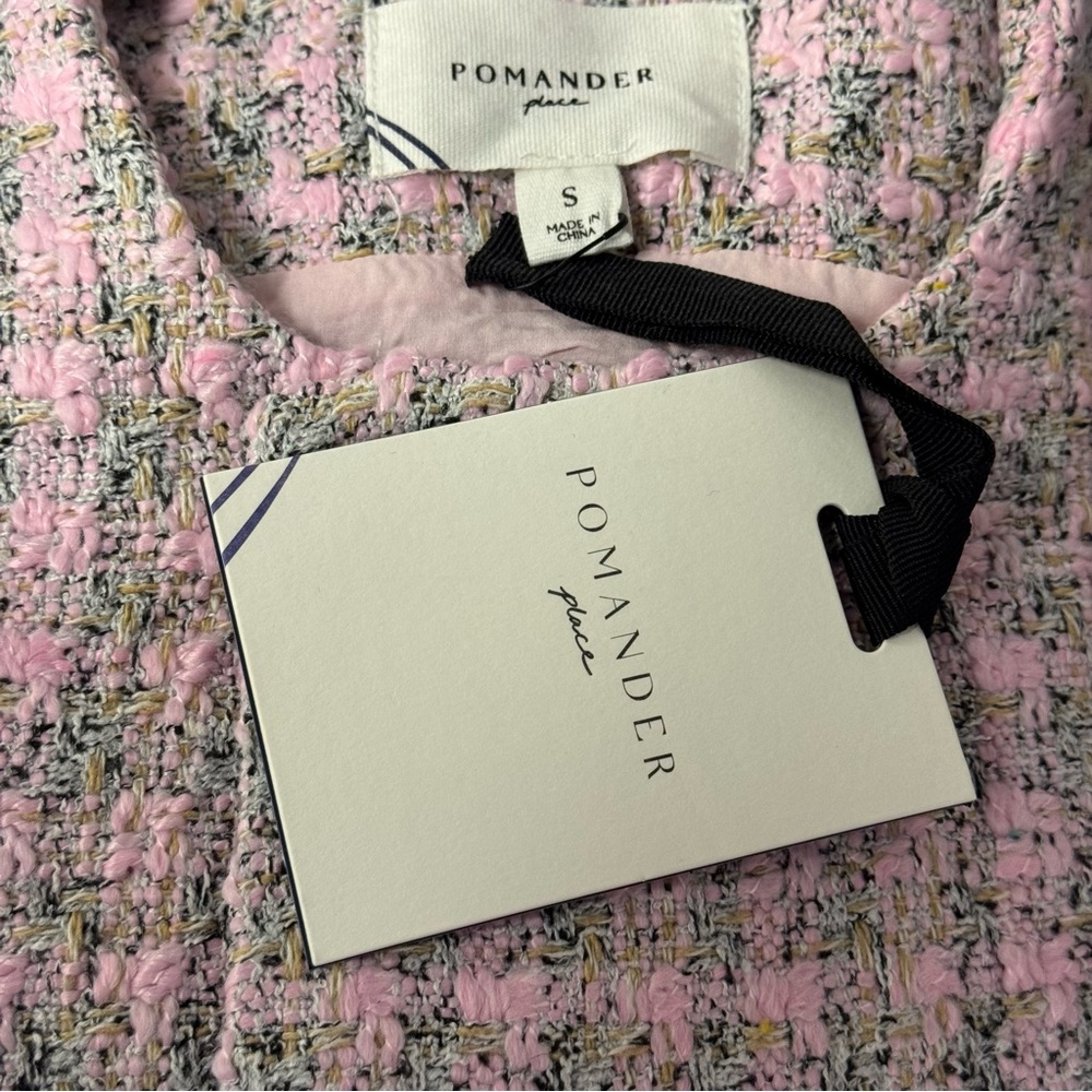 Pomander Place | NEW Peony Tweed Bianca Sleeveless Crewneck Mini Dress Size S - Picture 11 of 12